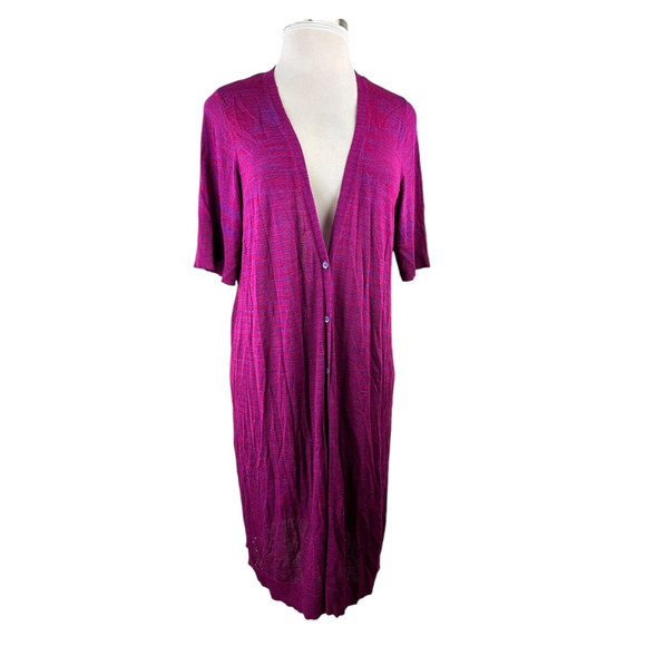 Torrid Space Dye Duster V-Neck Button Front Sweater Long Cardigan Plus Size 3 3X - Picture 3 of 12